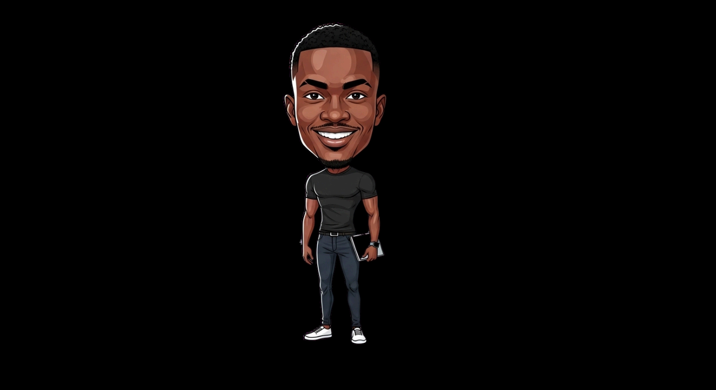 Kelvin illustration holding a drawing tablet